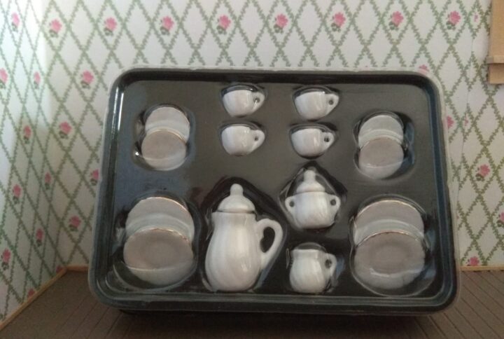 weisses kaffee-teeservice 1:12
