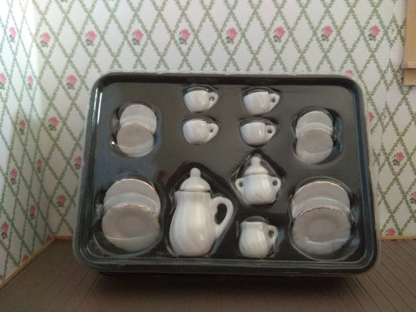 weisses kaffee-teeservice 1:12