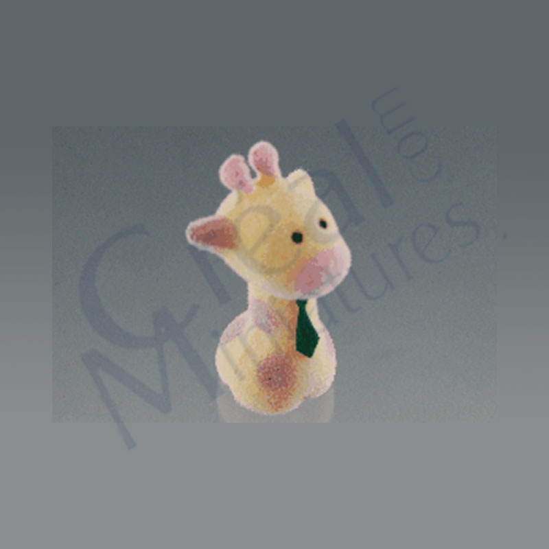beflockte Giraffe Deko Miniatur