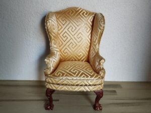 Ohrensessel gold 1:12