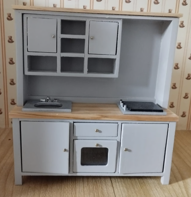 all-in-one Küche grau ohne Dunst