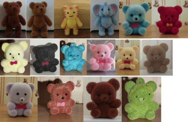diverse Tiere, beflockt in 1:12