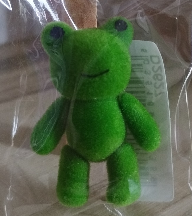 beflockter Frosch Deko
