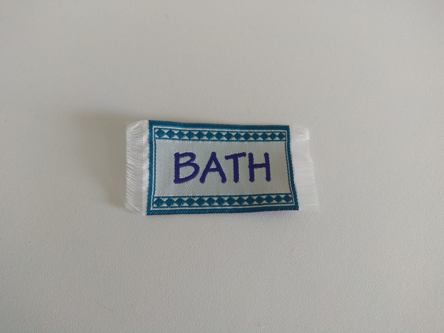 Fußmatte “Bath” in blau/weiß Miniatur