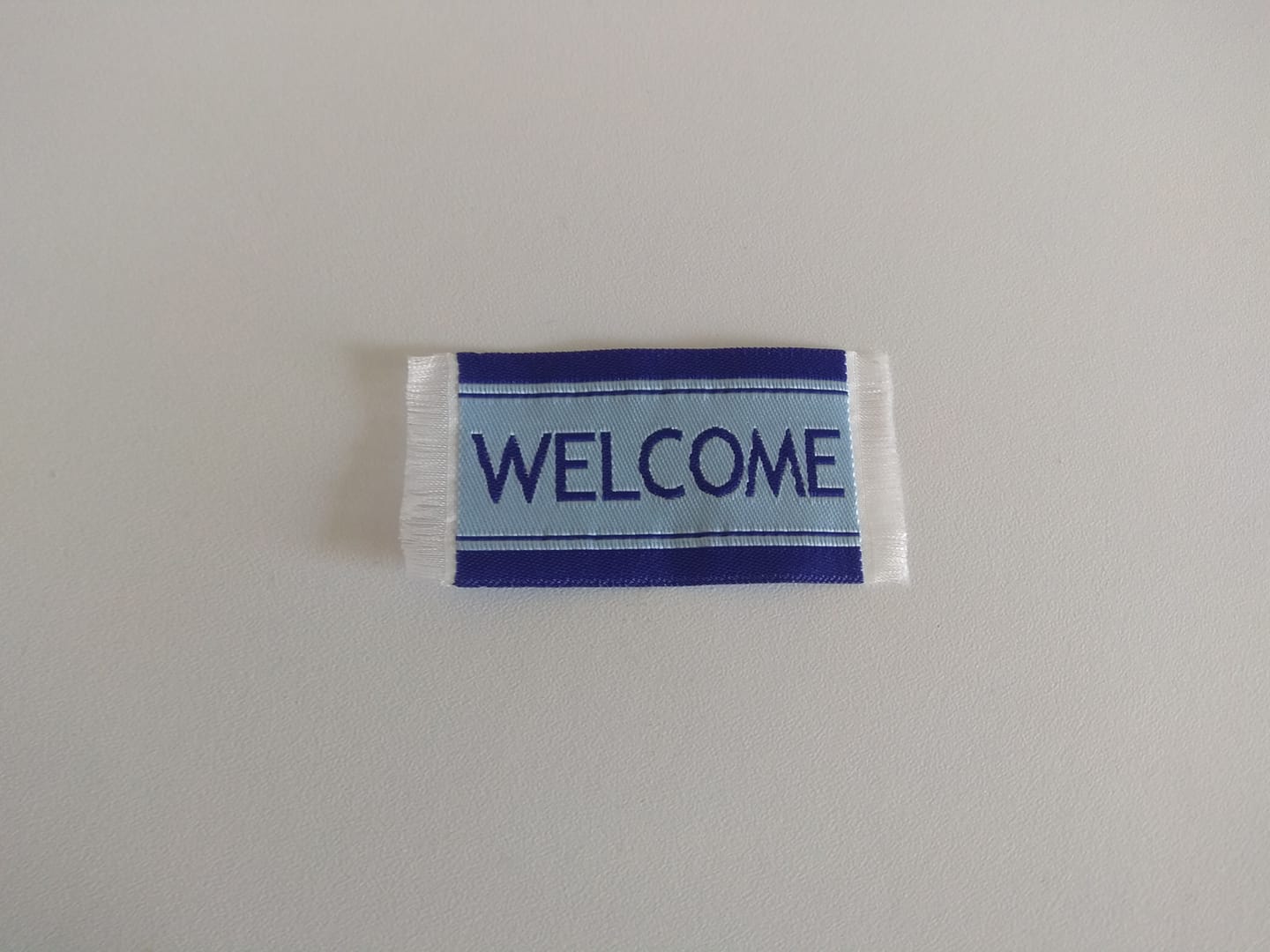 Fußmatte “Welcome” in blau/weiß Miniatur