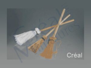 3er Set Besen für das Puppenhaus 1:12