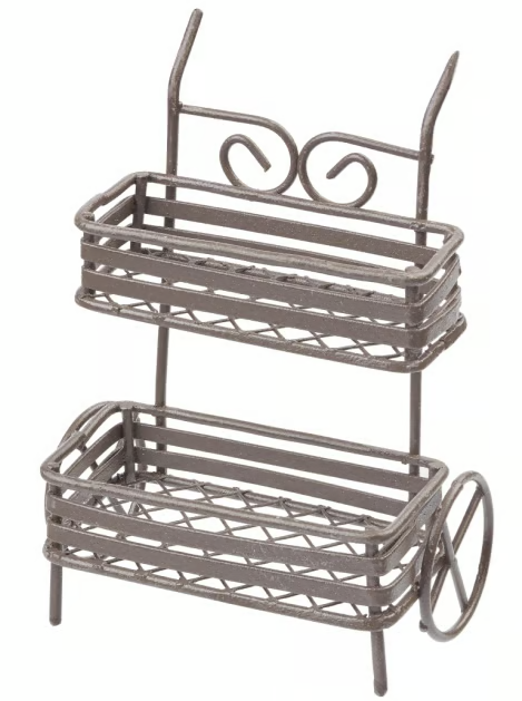 Blumenbank aus Metall für das Puppenhaus
