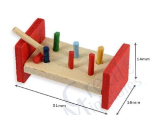 Hämmerchenspiel aus Holz für das Puppenhaus 1:12