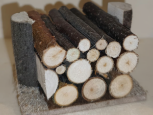 Holzblock für das Puppenhaus Miniatur