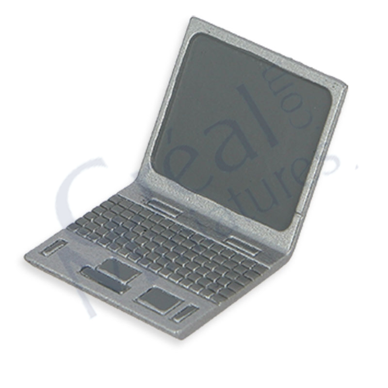 Laptop grau für das Puppenhaus