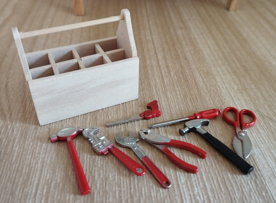 Werkzeugkiste Werkzeug für das Puppenhaus