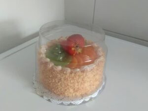 Obsttorte für das Puppenhaus mit Abdeckung 1:12