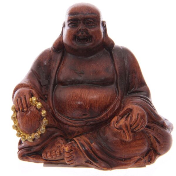 Glücksbuddha Holzeffekt mit Kette?