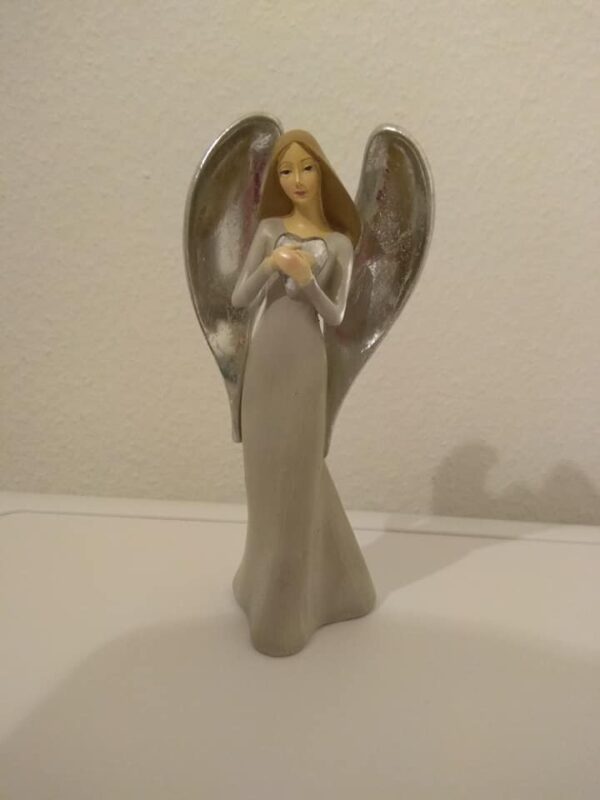 Engel mit Silberflügel, 23 cm, Dekoration
