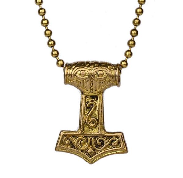 Kette : Thorhammer, goldfarben
