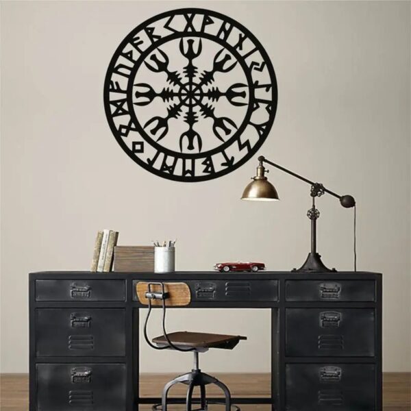 Wandbild Runen aus Metall