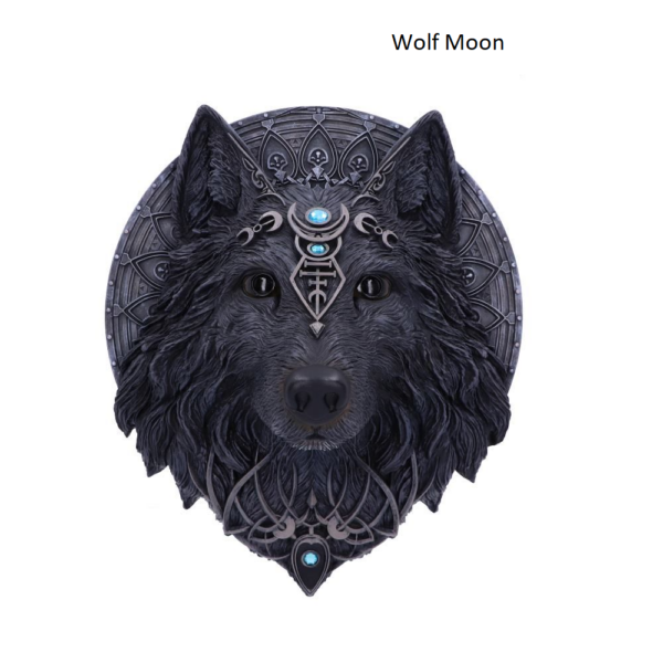 Wanddekoration Moon Wolf , Durchmesser ca 30 cm