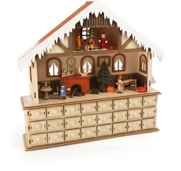 Adventskalender, Adventshaus aus Holz