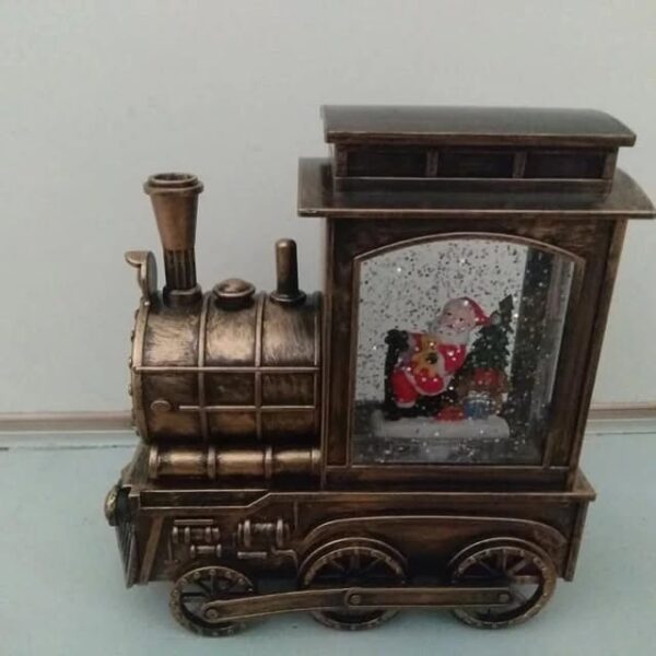 Lokomotive, Nikolaus mit Licht und Schneegestöber
