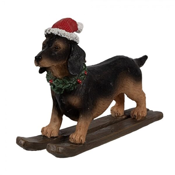Weihnachtsdekorationsfigur Hund Dackel