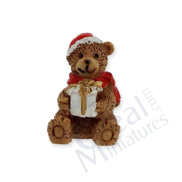 Weihnachtsteddy aus Polyresin , Miniatur